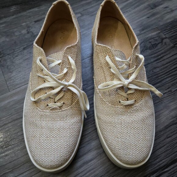 Vionic Shoes - Vionic Callie Women's Lace Up Sneakers Beige Tweed Size 10
